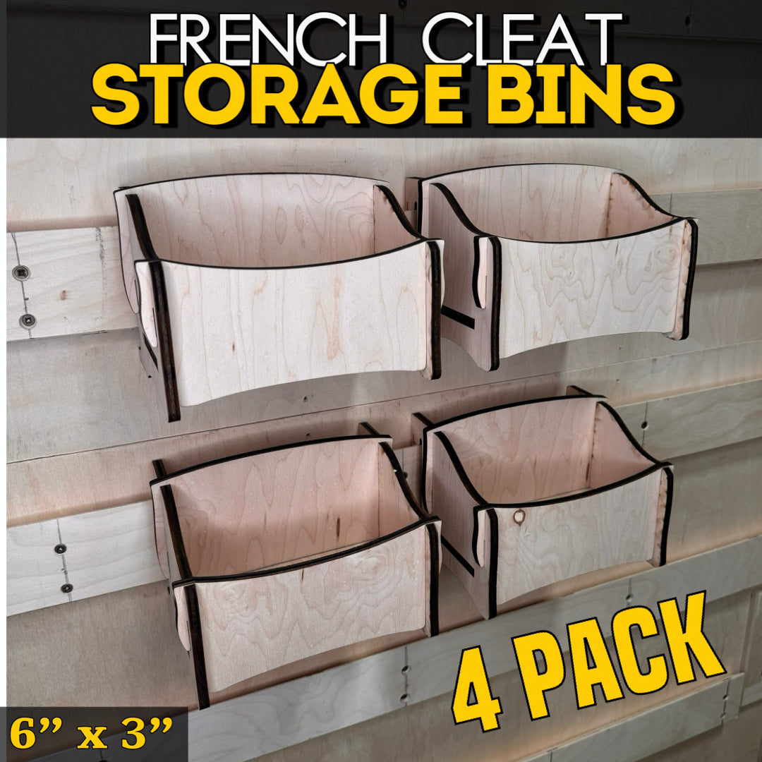 French Cleat Storage Bins 6x3 inch
