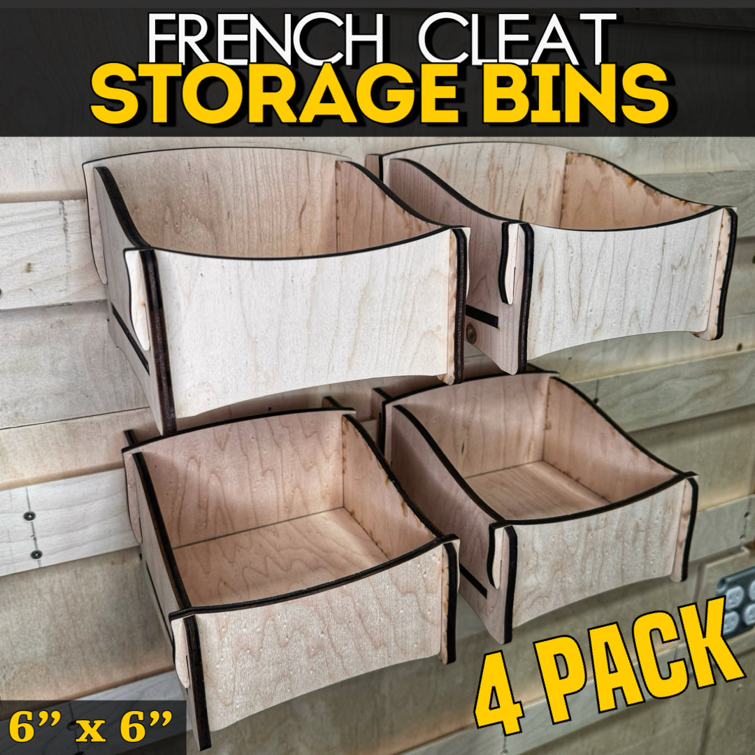 French Cleat Storage Bins 6x6 inch
