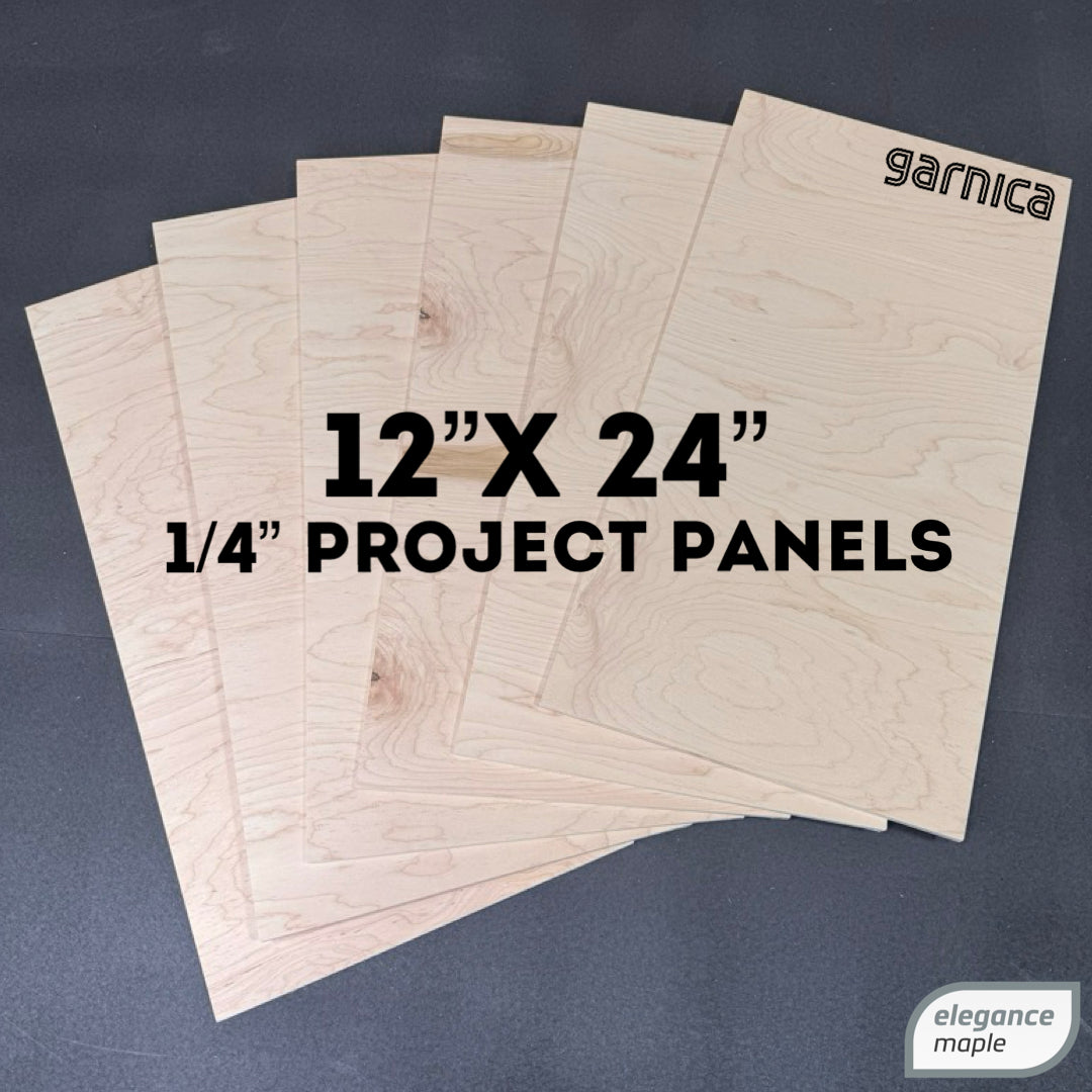 24”x 12” 1/4” Superior Project Panels 6ct. Poplar Core Maple Veneer