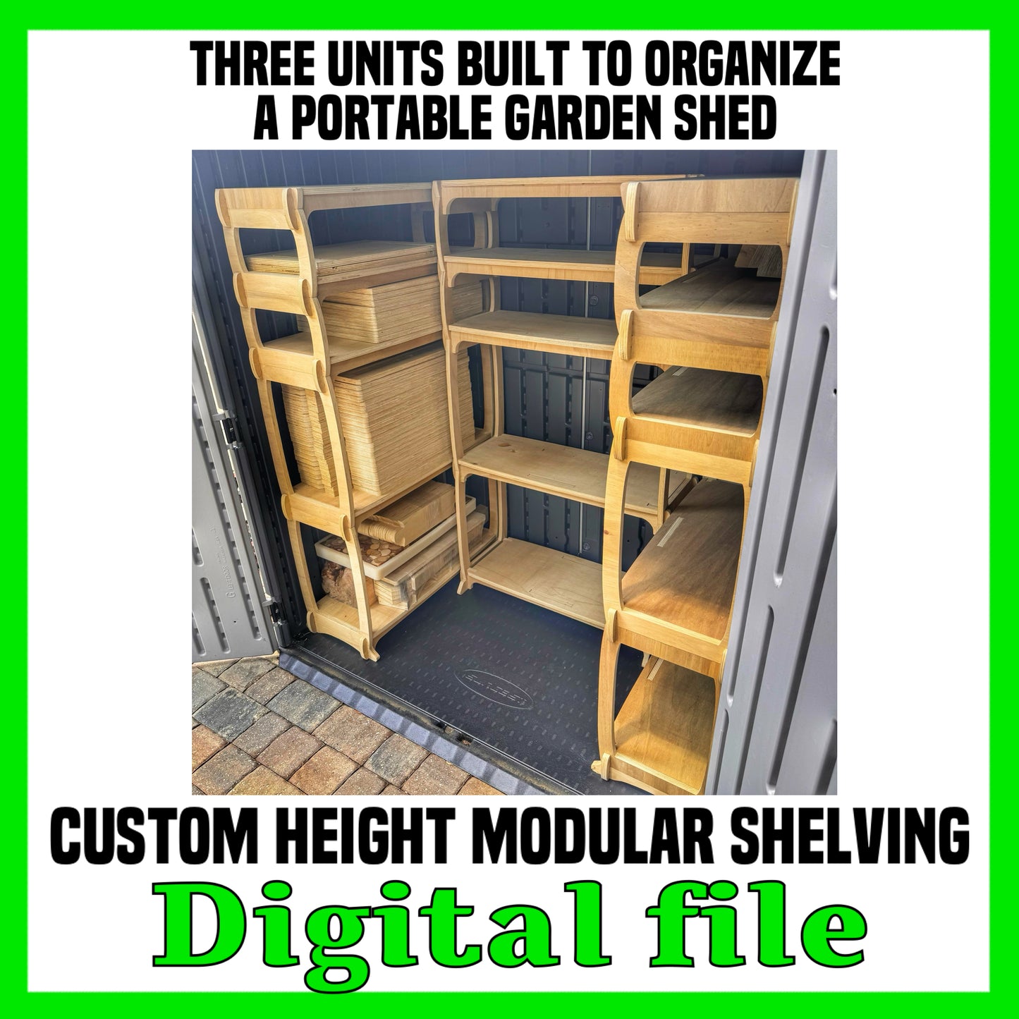 DIGITAL FILE - Modular CNC Shelving System