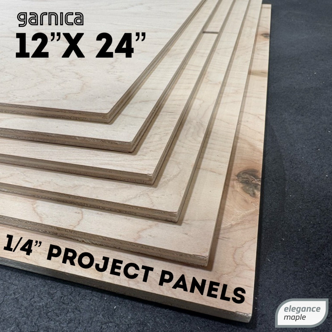 24”x 12” 1/4” Superior Project Panels 6ct. Poplar Core Maple Veneer