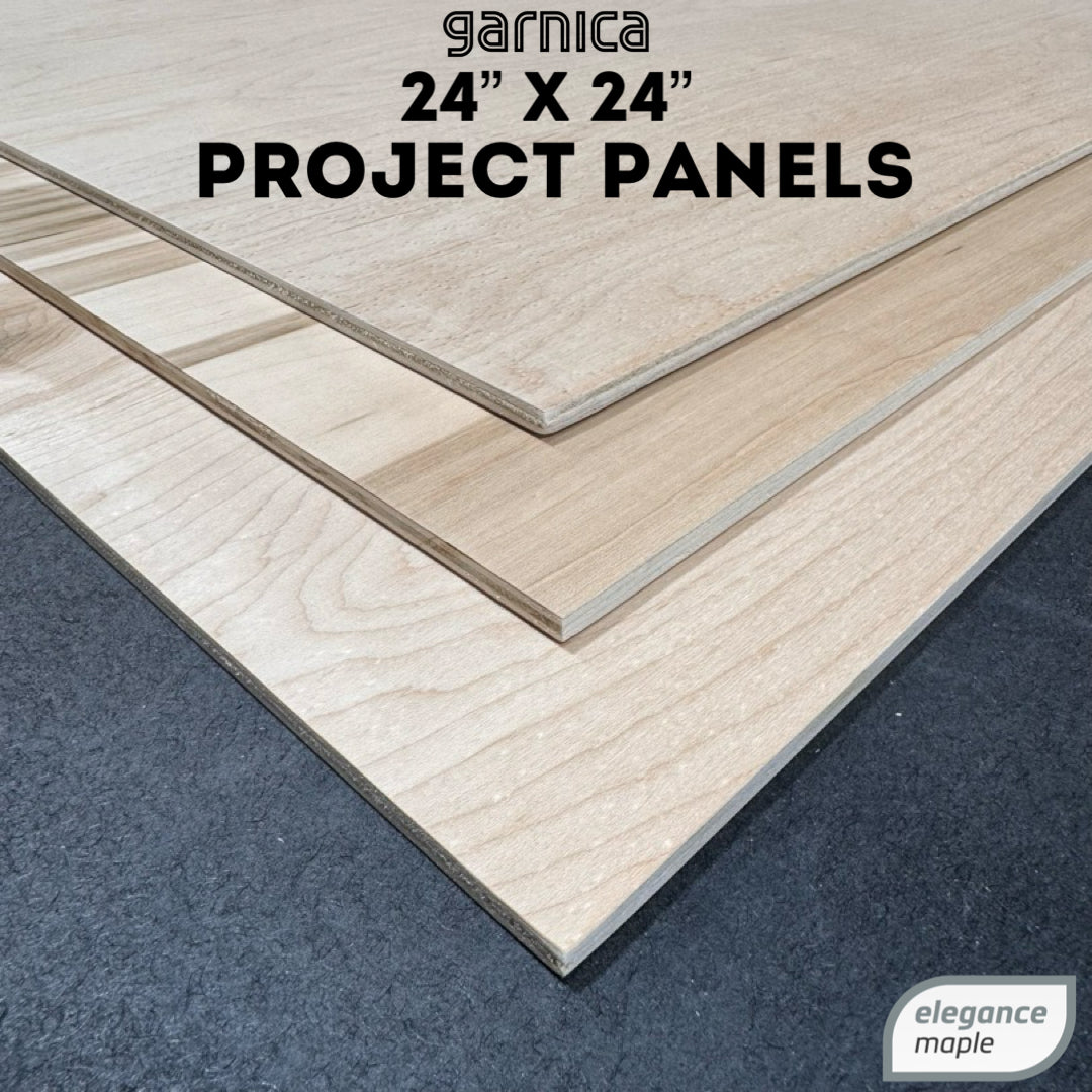 24”x 24” 1/4” Superior Project Panels 3ct. Poplar Core Maple Veneer