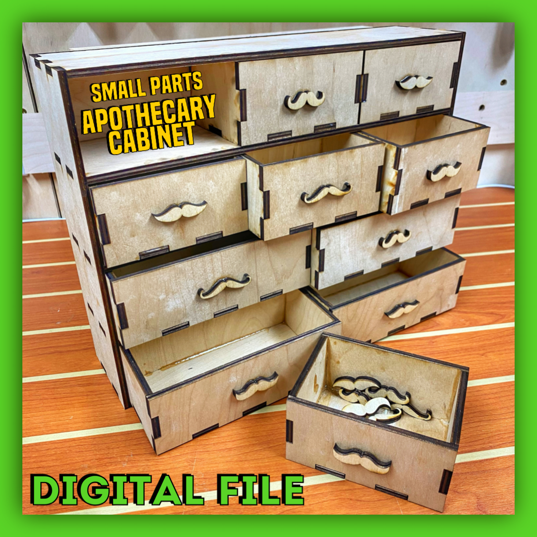DIGITAL FILE - Small Parts Apothecary Cabinet