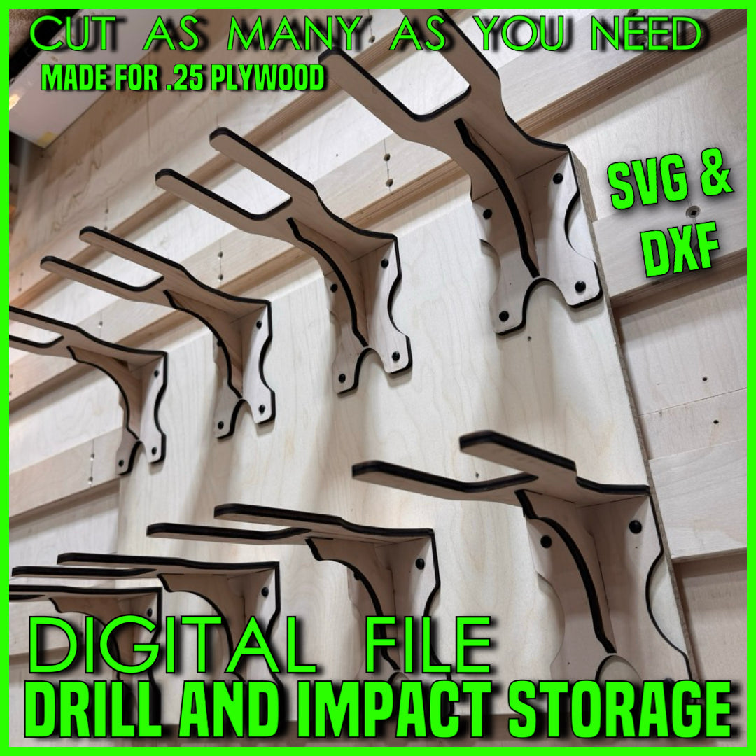 DIGITAL FILE 1/4” Laser Cut Drill Holder !!!