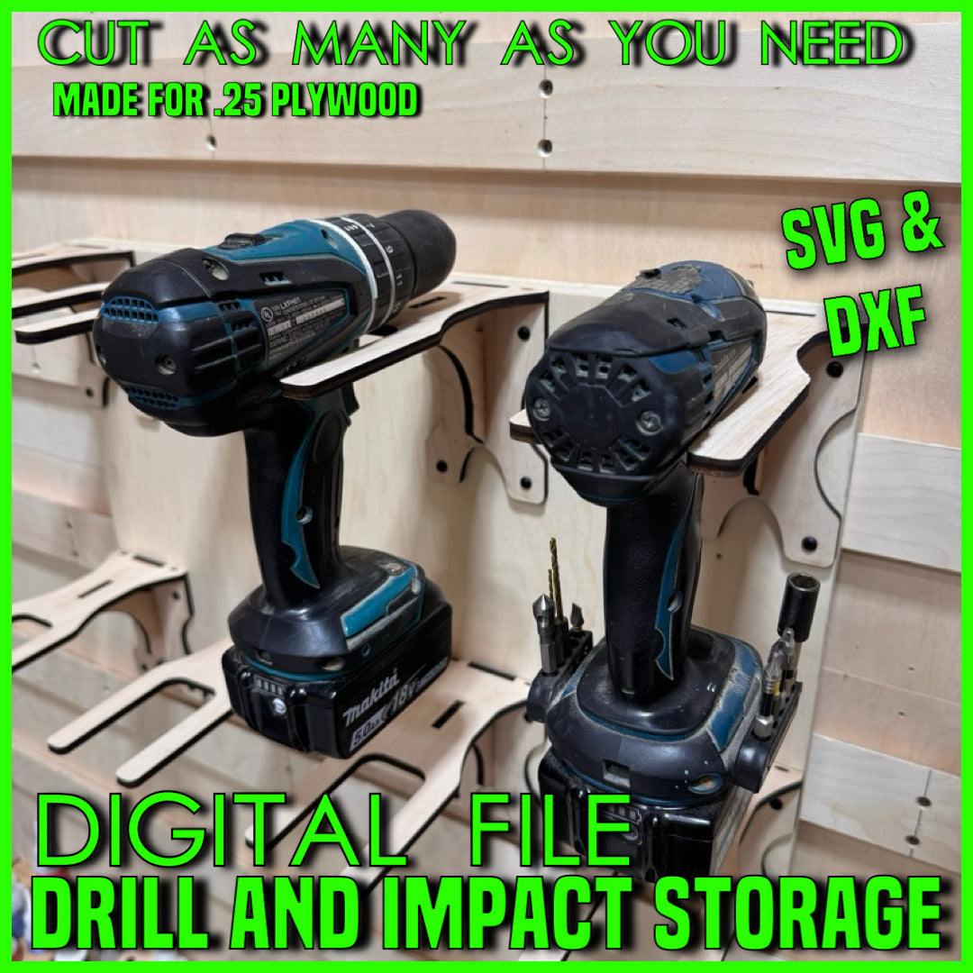 DIGITAL FILE 1/4” Laser Cut Drill Holder !!!