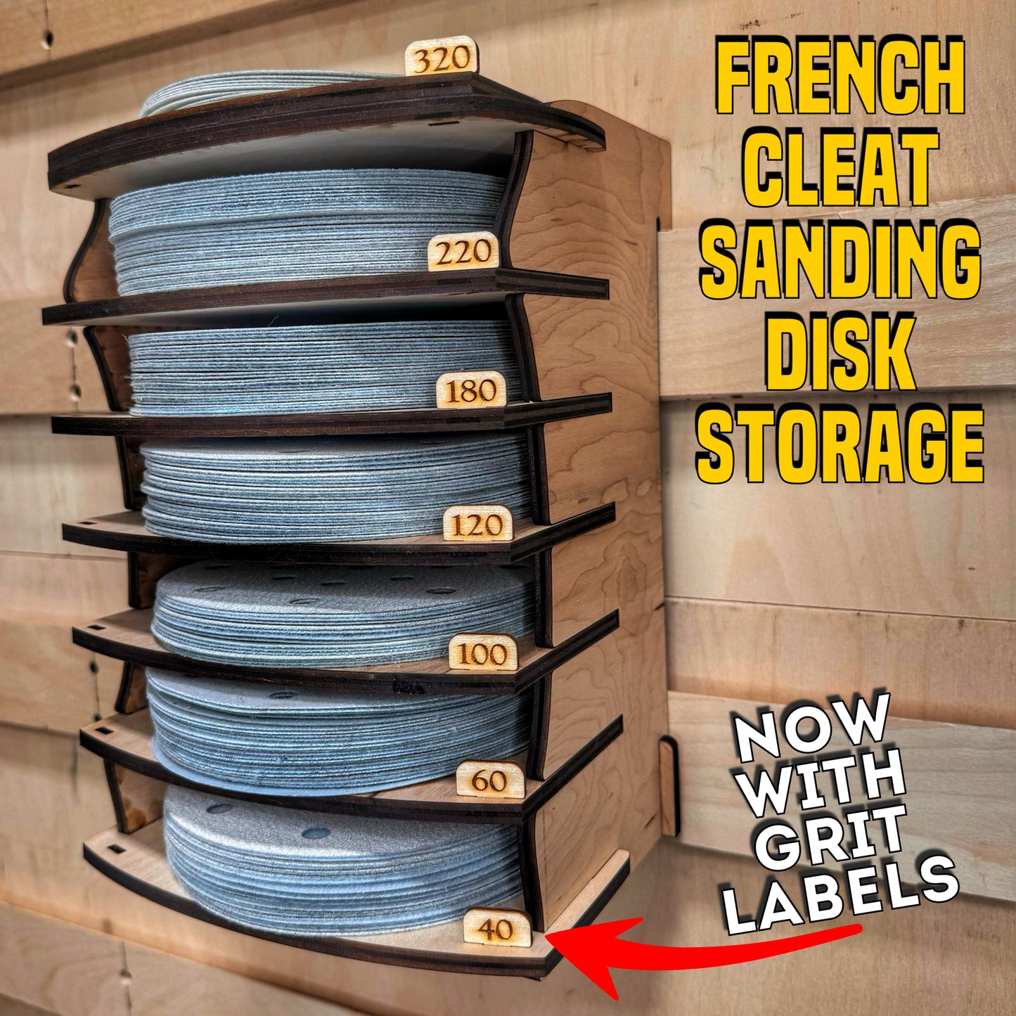 Orbital SANDPAPER Storage with French Cleat