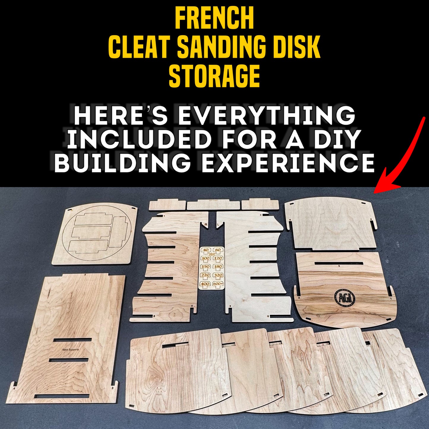 Orbital SANDPAPER Storage with French Cleat
