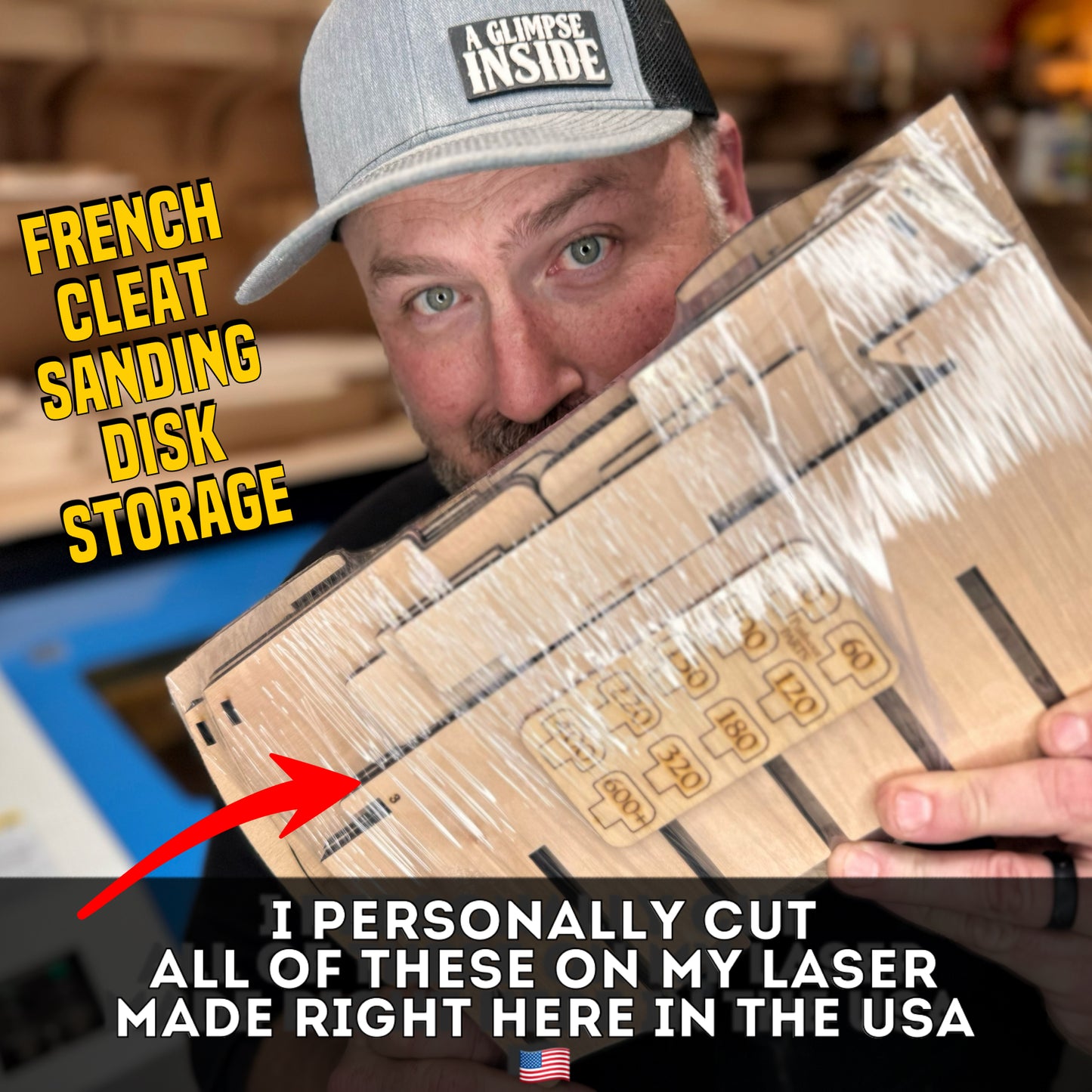 Orbital SANDPAPER Storage with French Cleat