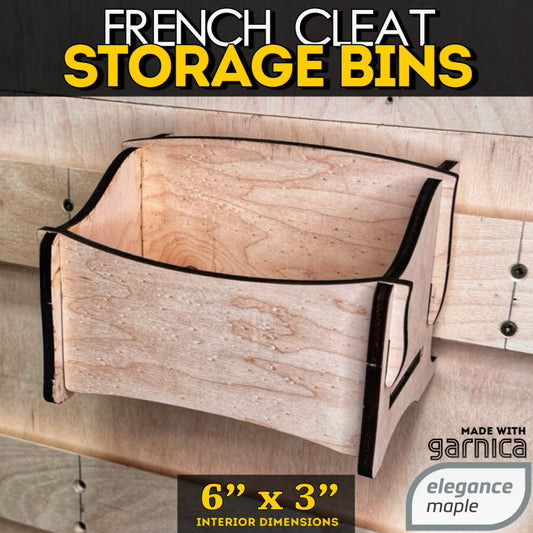 French Cleat Storage Bins 6x3 inch