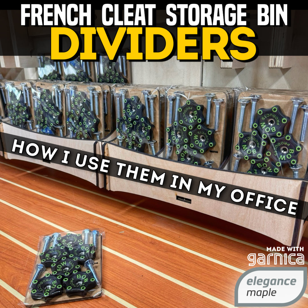 French Cleat Storage Bin - Custom Dividers - 2ct