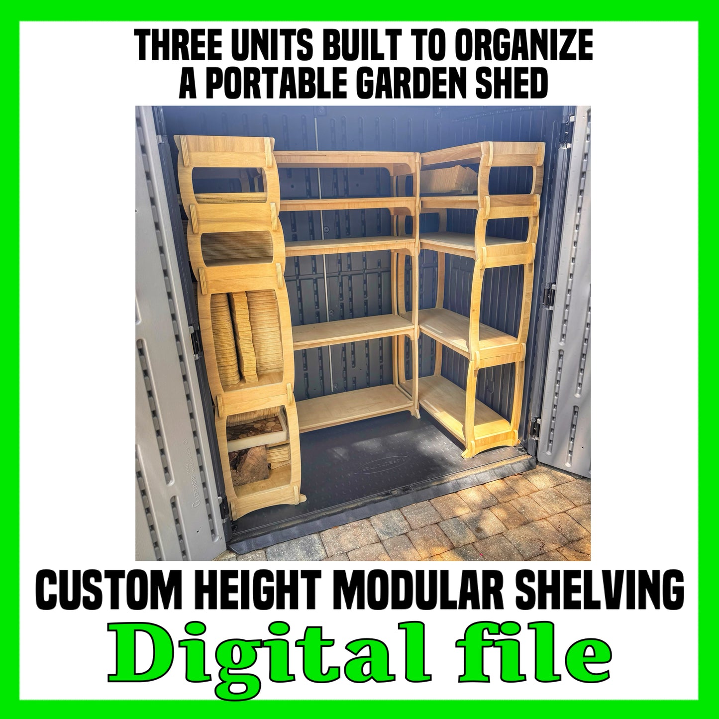 DIGITAL FILE - Modular CNC Shelving System