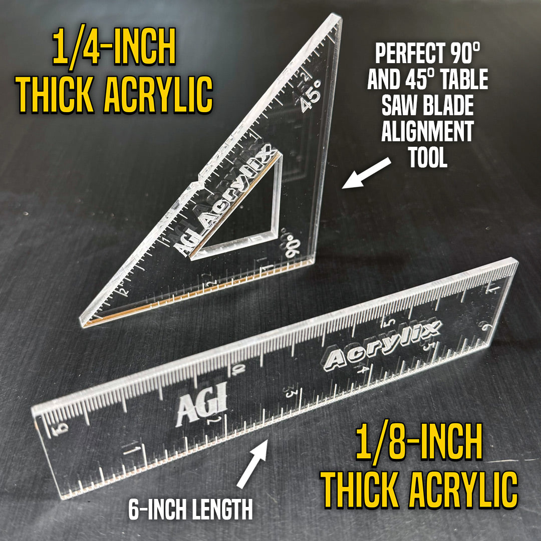 Acrylix Ruler and Square Set