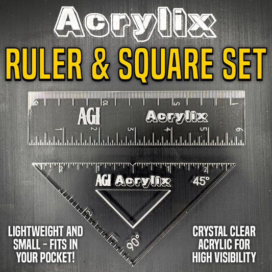 Acrylix Ruler and Square Set