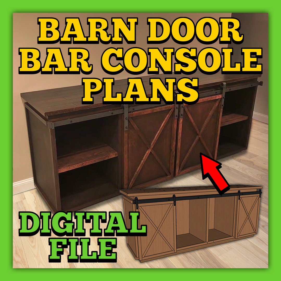 DIGITAL FILE - Barn Door Bar Console