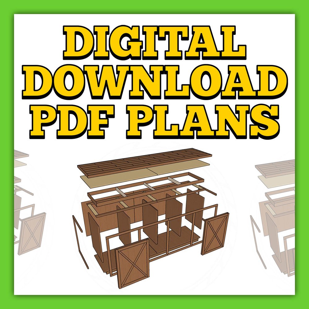 DIGITAL FILE - Barn Door Bar Console