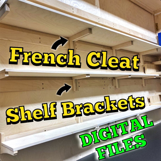 DIGITAL FILE - French Cleat Brackets, 2 Styles, 2 Sizes