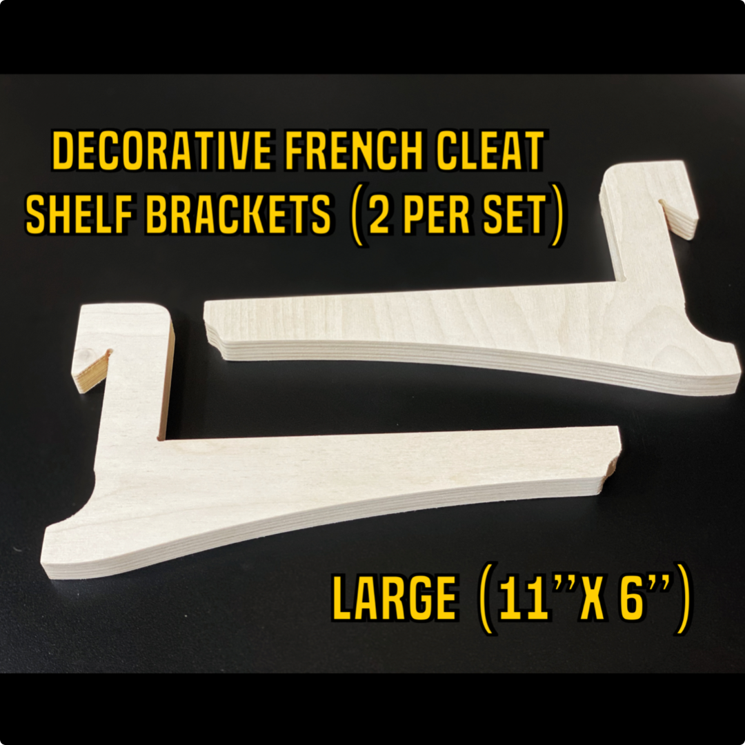 DIGITAL FILE - French Cleat Brackets, 2 Styles, 2 Sizes