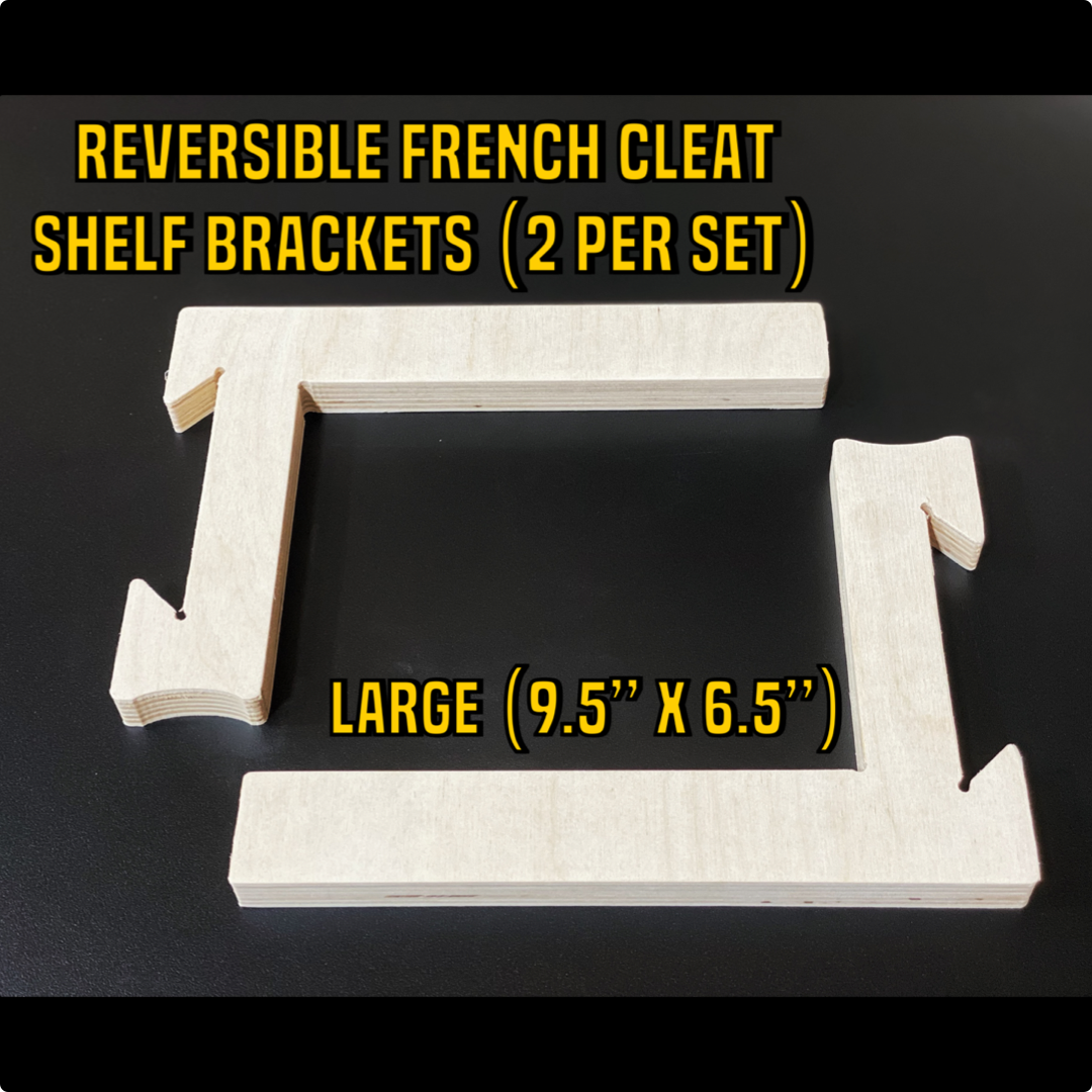 DIGITAL FILE - French Cleat Brackets, 2 Styles, 2 Sizes