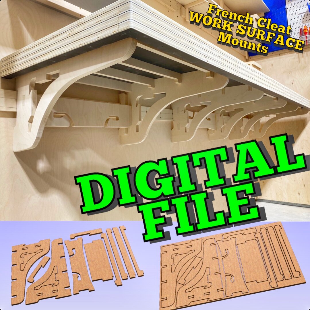 DIGITAL FILE - French Cleat Work Surface Mount – A Glimpse Inside