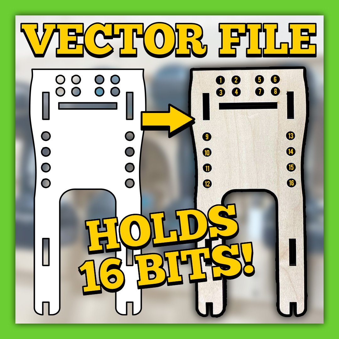 DIGITAL FILE - Laser Cut Drill Holder with French Cleat