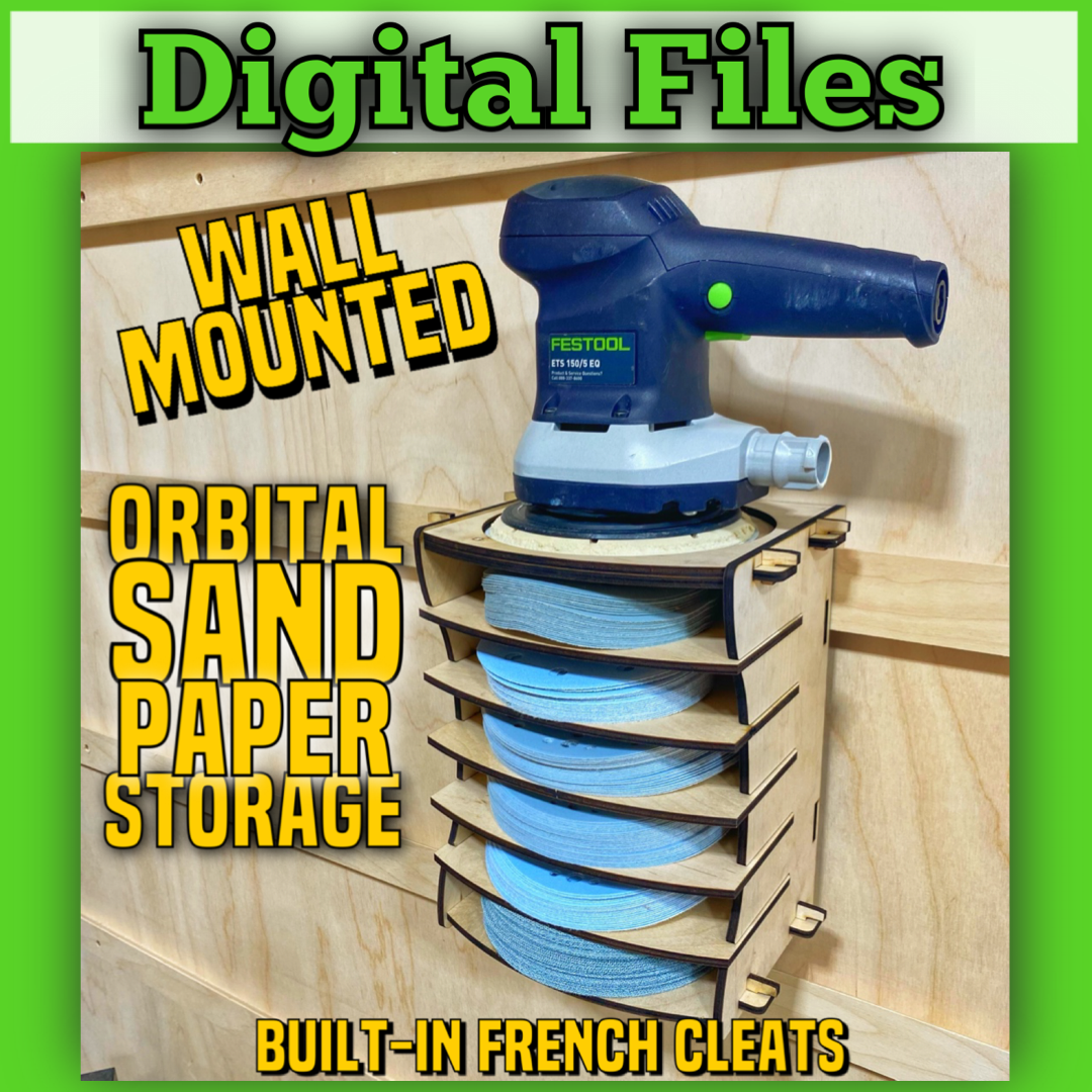 DIGITAL FILE - Orbital Sandpaper Storage Mount