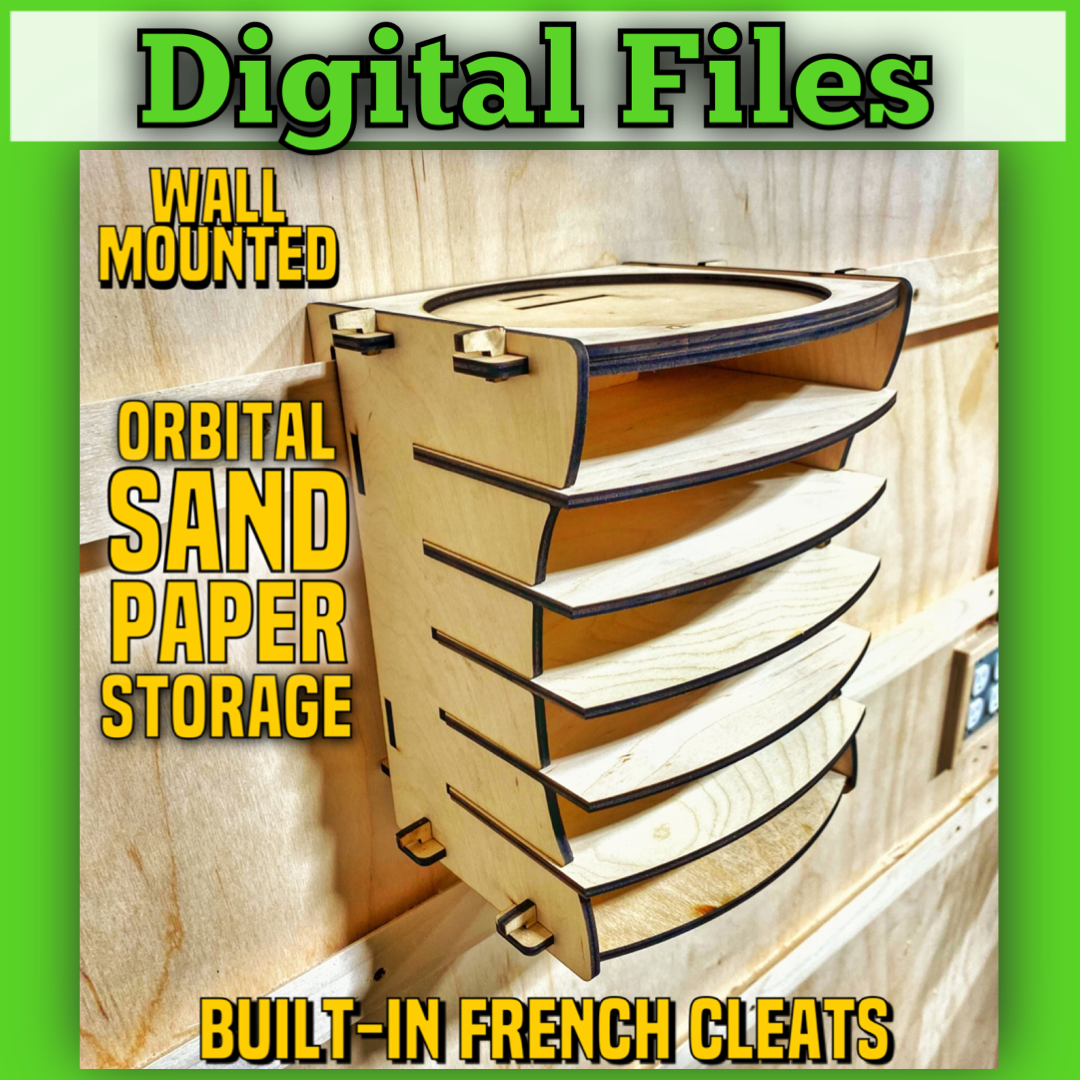 DIGITAL FILE - Orbital Sandpaper Storage Mount