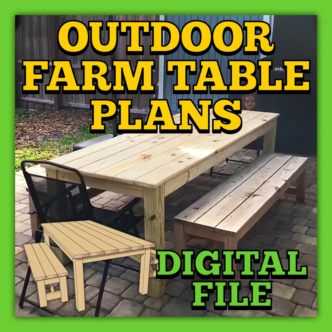 DIGITAL FILE - Outdoor Farm Table Set