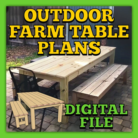 DIGITAL FILE - Outdoor Farm Table Set