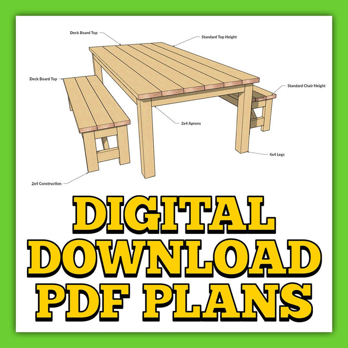 Farm Table Format DIGITAL FILE - Outdoor Farm Table Set – A Glimpse Inside