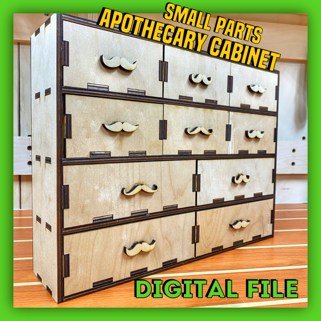 DIGITAL FILE - Small Parts Apothecary Cabinet