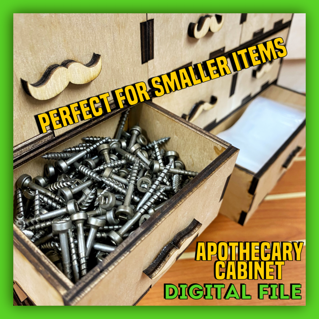 DIGITAL FILE - Small Parts Apothecary Cabinet