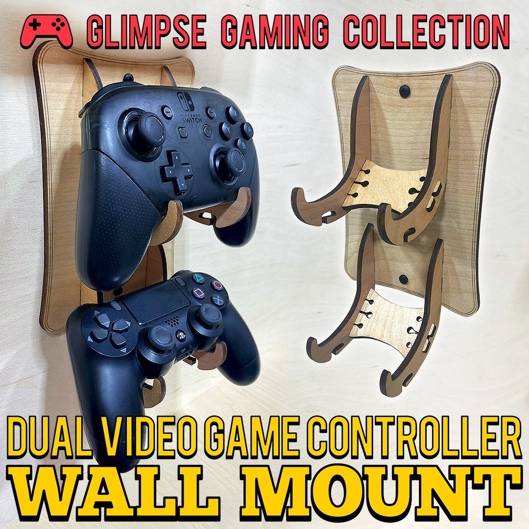 Dual Video Game Controller Wall Mount