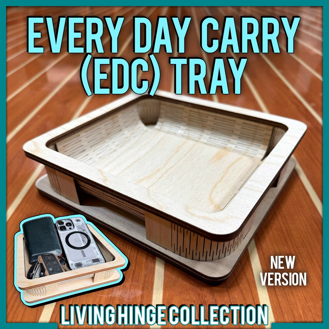 Every Day Carry (EDC) Tray "Living Hinge Collection"