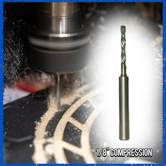 GLIMPSE BITS - CNC Router Bit, 1/8" Compression