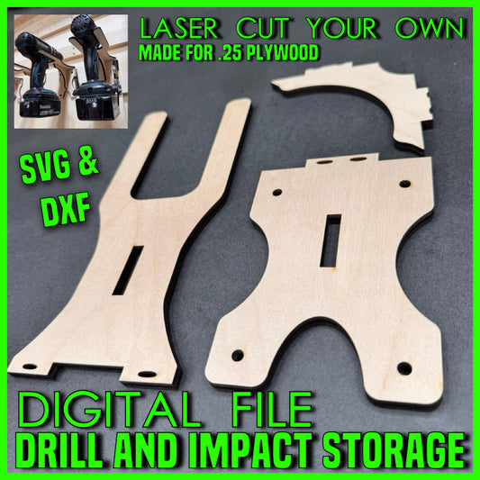 DIGITAL FILE 1/4” Laser Cut Drill Holder !!!