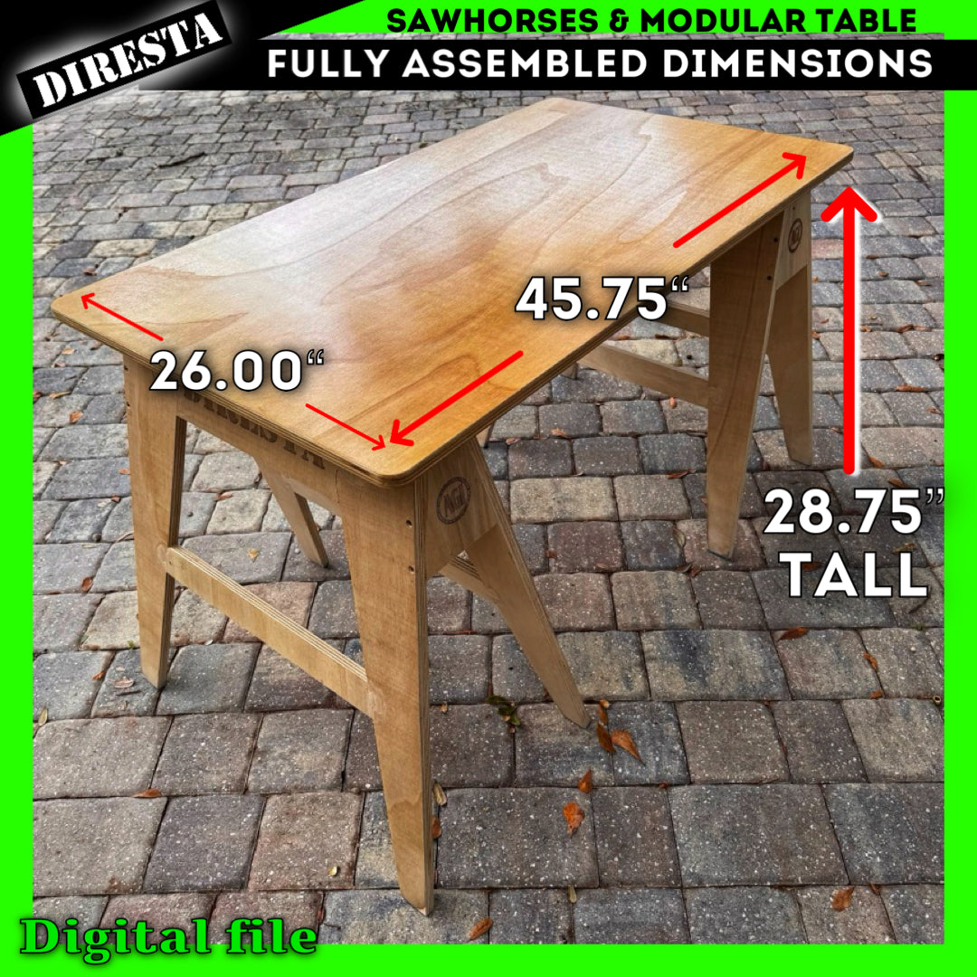 DIGITAL FILE - Diresta Colab Sawhorses and Modular Table