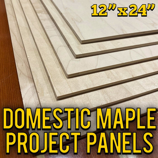 1/4-inch Domestic Maple Plywood Project Panels, 12-inch x 24-inch, 6 count