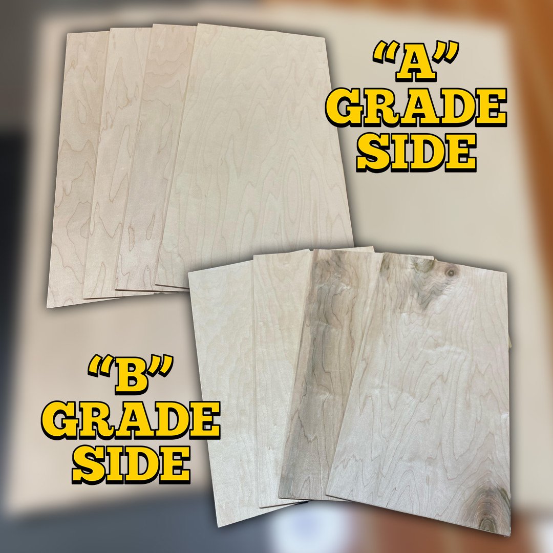 1/4-inch Domestic Maple Plywood Project Panels, 12-inch x 24-inch, 6 count