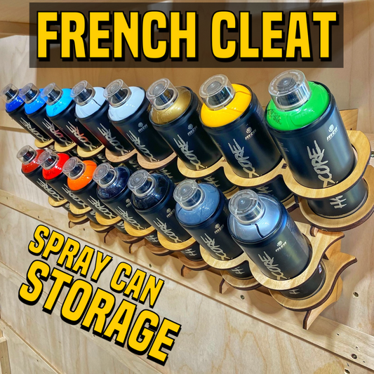 Spray Can Storage with French Cleat