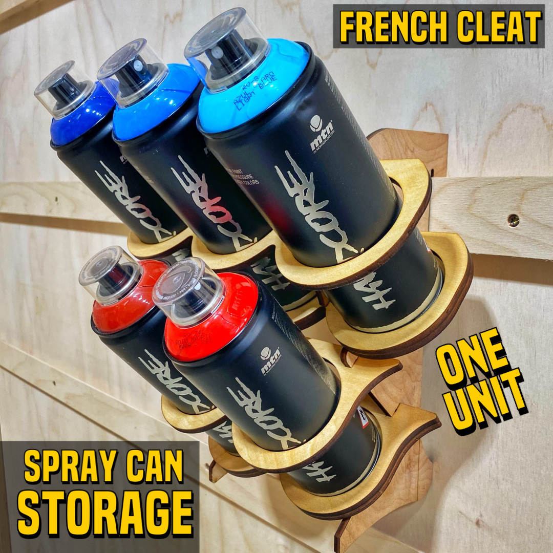 Spray Can Storage with French Cleat