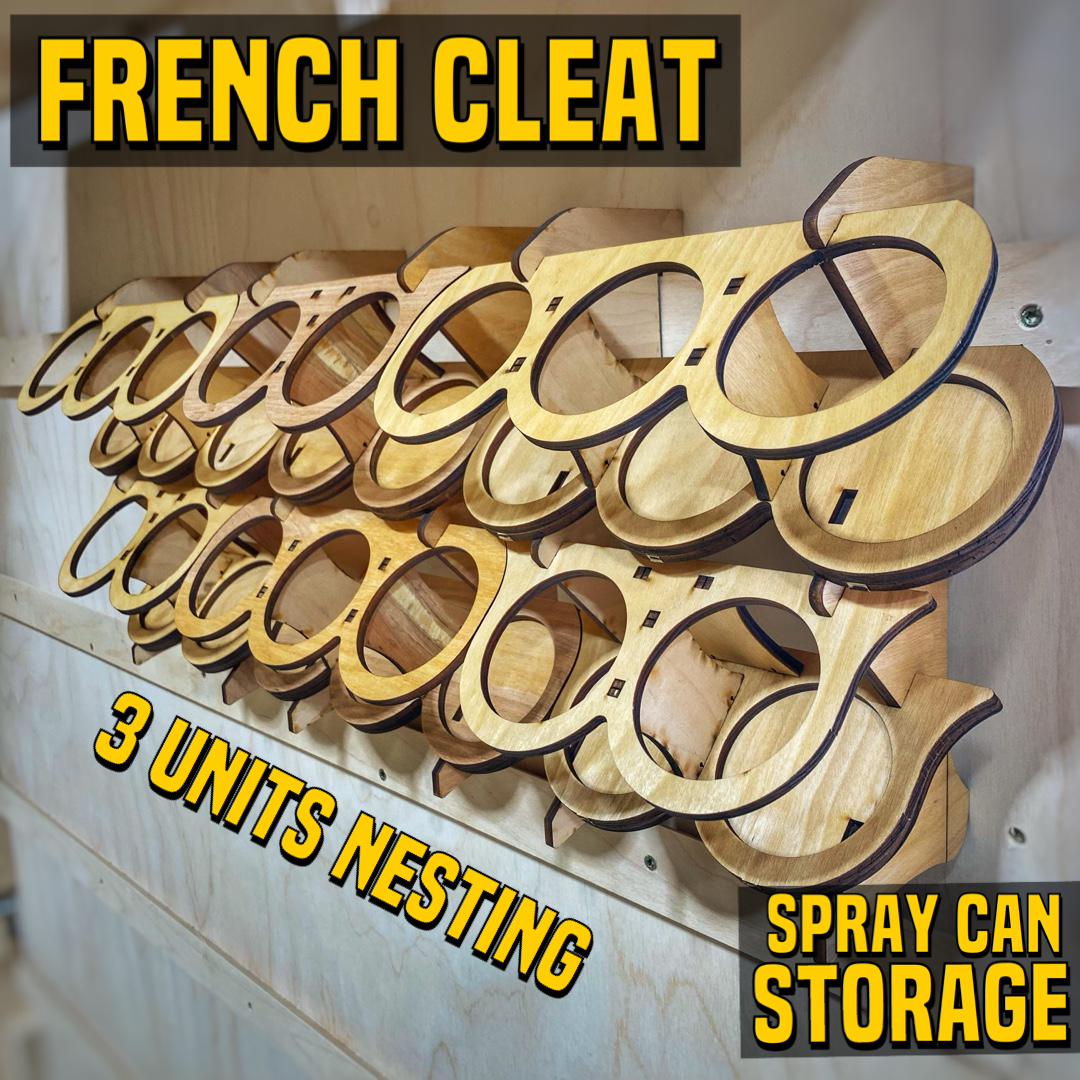 Spray Can Storage with French Cleat