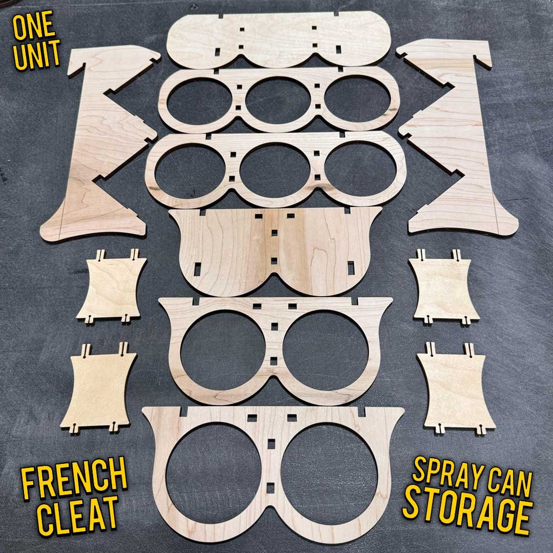 Spray Can Storage with French Cleat