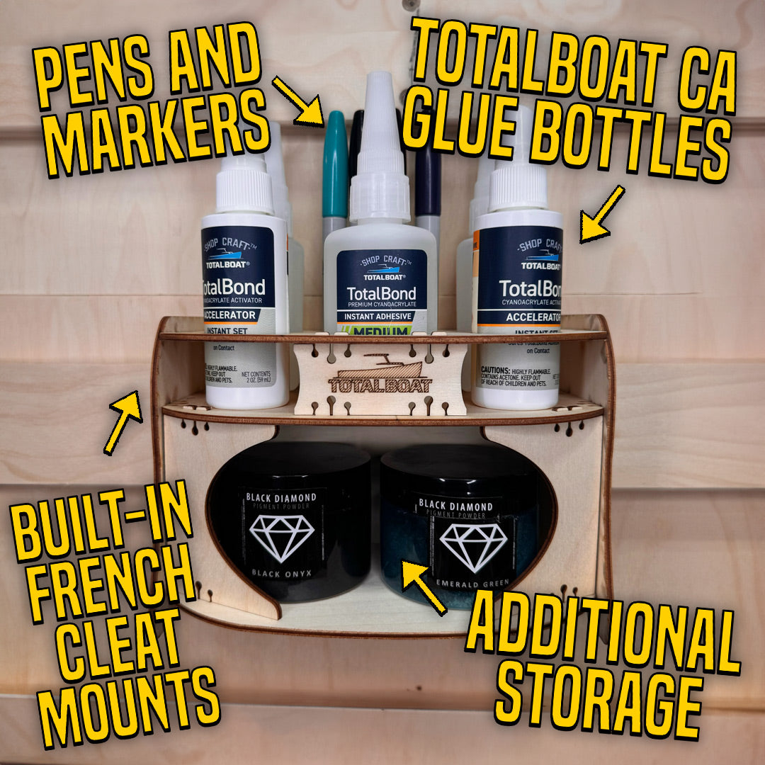 TotalBoat CA Glue Caddy with French Cleat