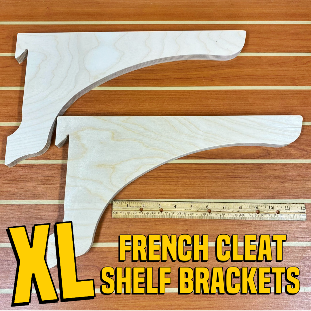 XL French Cleat Support Brackets, 2 count