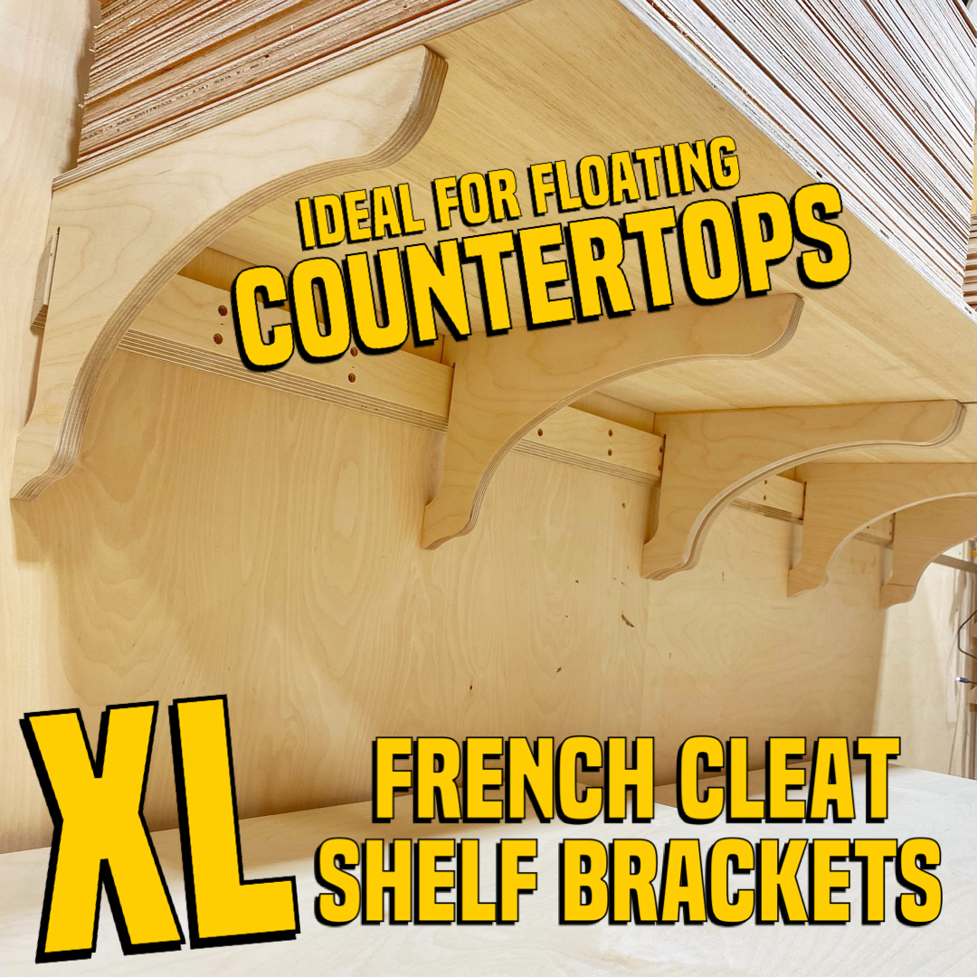 XL French Cleat Support Brackets, 2 count