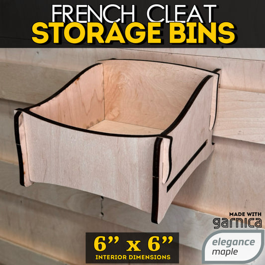 French Cleat Storage Bins 6x6 inch