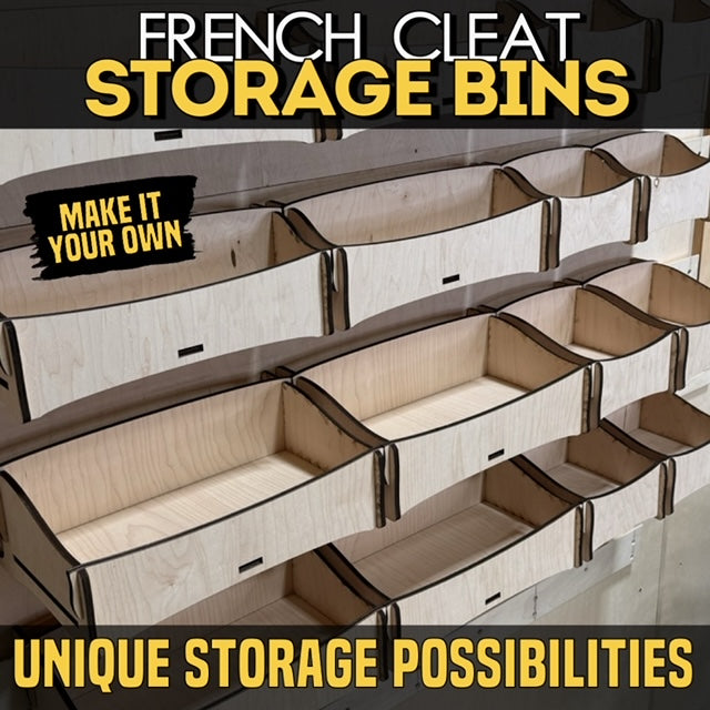 French Cleat Storage Bins 12x6 inch